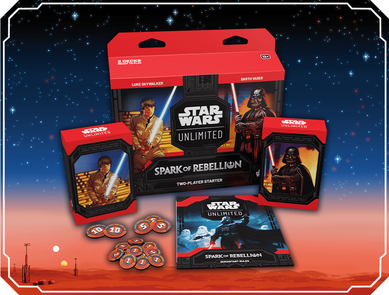 Star Wars: Unlimited Spark of Rebellion Starter Set and Booster Box Bundle - Preorder