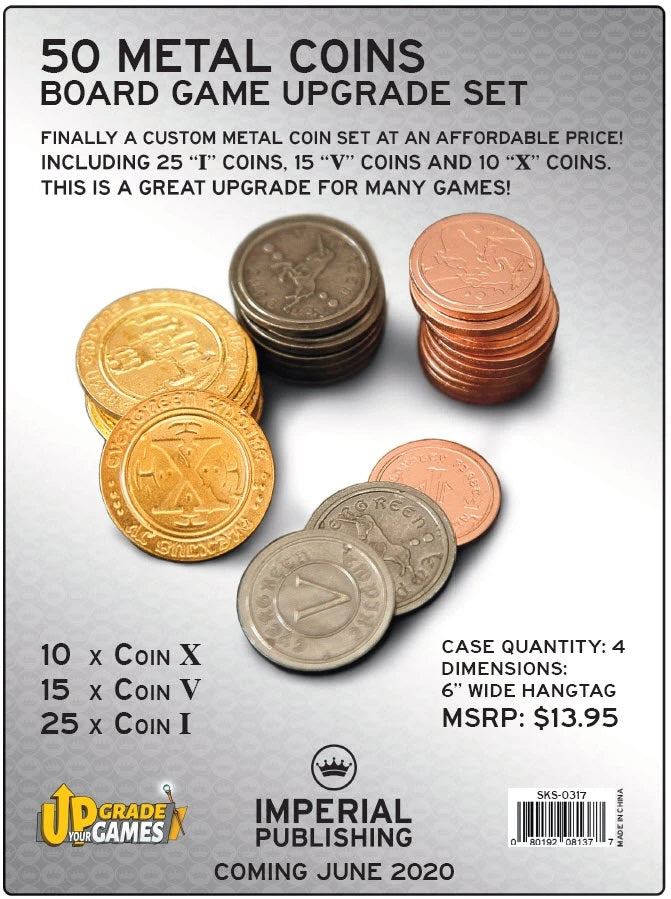 V2croft 30 PCS Metal Coins For Board Games, Gold Silver Tokens With Face Value (1, 5, 10) For Tabletop RPG, Treasure Coins For Pirate Game Party Cosplay