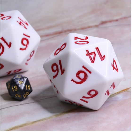 55mm Titan D20 - White with Red
