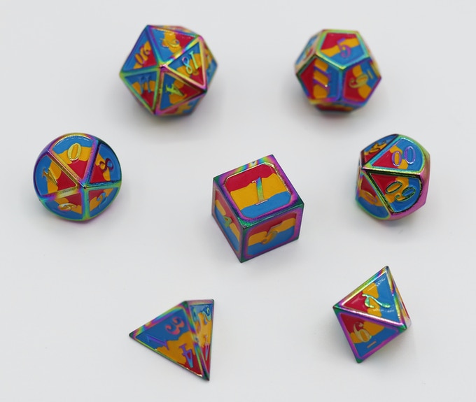Dice For All: Metal Pride Flag Dice