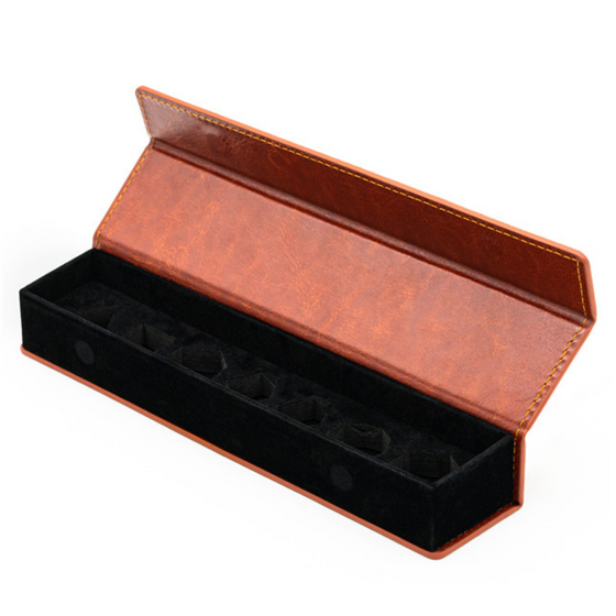 Magnetic Dice Vault: Brown Leatherette