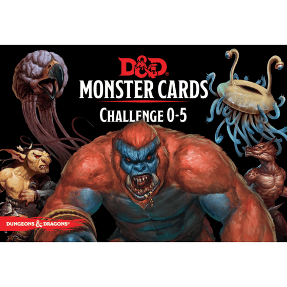 Dungeons and Dragons Monster Cards challenge 0-5