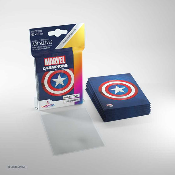 Gamegenic Marvel Champions Captain America Art Sleeves (51pk.)