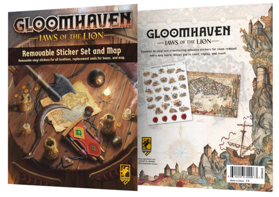 Gloomhaven - Jaws of the Lion Removable sticker set and map