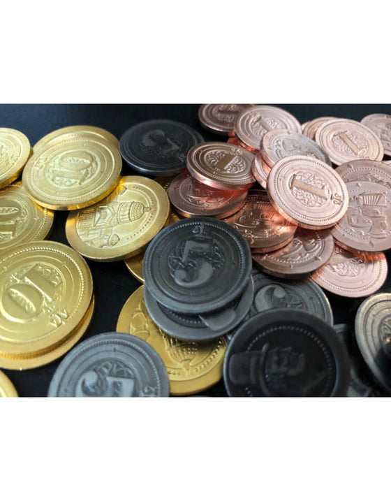 50 Industrial metal coins Board Game Upgrade Set