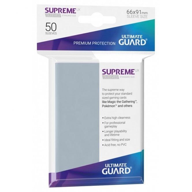 Ultimate Guard Supreme UX Standard Card Games Sleeves Transparent (50)